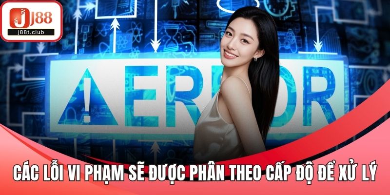 Các lỗi vi phạm sẽ được phân theo cấp độ để xử lý